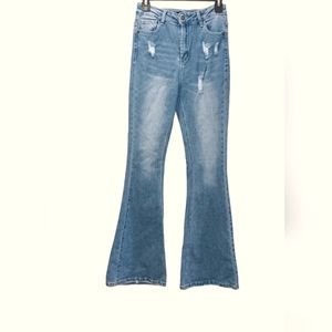 HIGH RISE WITH FLARE JEANS by SWEET LOOK NWT